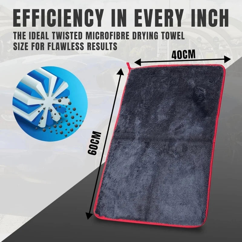 XXL Mikrofaser Auto-Trockentuch 5100 GSM, extrem Saugkraft und streifenfrei